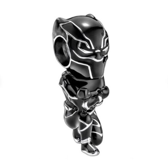 Sterling Silver Marvel The Avengers Black Panther Charm - Picture 1 of 1